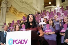 October 21, 2019: Senator Muth participates in the 2019 PCADV Domestic Violence Awareness Month Ceremony.
