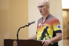 September 12, 2022: Sen. Muth joined more than 100 first responders, including 50 participants in the annual PA EMS Memorial Bike Ride, in the in the East Wing Rotunda today to mark EMS Memorial Day. Riders set out from Willow Grove on Sept. 10 for the three-day, 100 mile ride to the state Capitol, where they read the names of EMS providers who have made the ultimate sacrifice.