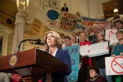 March 9, 2020: Senator Katie Muth joined PennFuture, Rep. Sara Innamorato and many activists to raise awareness to the harm of House Bill 1100 “Energize PA.”