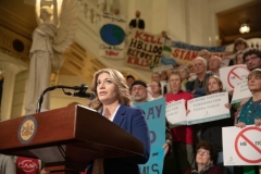 March 9, 2020: Senator Katie Muth joined PennFuture, Rep. Sara Innamorato and many activists to raise awareness to the harm of House Bill 1100 “Energize PA.”