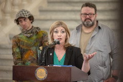 Abril 30, 2024 − State Sen. Katie Muth joined Physicians for Social Responsibility Pennsylvania, author Justin Nobel and several environmental advocacy groups, impacted residents and former industry workers at a press conference to discuss hazardous waste and worker safety in Pennsylvania. 