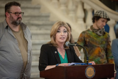 April 30, 2024 − State Sen. Katie Muth joined Physicians for Social Responsibility Pennsylvania, author Justin Nobel and several environmental advocacy groups, impacted residents and former industry workers at a press conference to discuss hazardous waste and worker safety in Pennsylvania. 