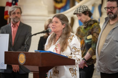 April 30, 2024 − State Sen. Katie Muth joined Physicians for Social Responsibility Pennsylvania, author Justin Nobel and several environmental advocacy groups, impacted residents and former industry workers at a press conference to discuss hazardous waste and worker safety in Pennsylvania. 