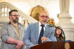 April 30, 2024 − State Sen. Katie Muth joined Physicians for Social Responsibility Pennsylvania, author Justin Nobel and several environmental advocacy groups, impacted residents and former industry workers at a press conference to discuss hazardous waste and worker safety in Pennsylvania. 