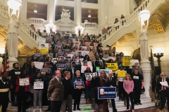 March 27, 2019: Senator Katie Muth joined  hundreds of Pennsylvania State System of Higher Education students, legislators from the House and Senate,  education officials and advocates at a rally to push for free college through Pennsylvania Promise.