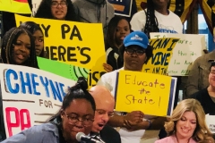 March 27, 2019: Senator Katie Muth joined  hundreds of Pennsylvania State System of Higher Education students, legislators from the House and Senate,  education officials and advocates at a rally to push for free college through Pennsylvania Promise.
