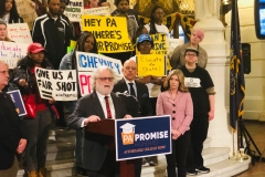 March 27, 2019: Senator Katie Muth joined  hundreds of Pennsylvania State System of Higher Education students, legislators from the House and Senate,  education officials and advocates at a rally to push for free college through Pennsylvania Promise.