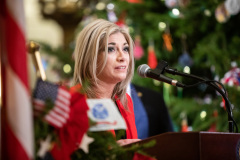 December 14, 2021: Senator Katie Muth attended the annual Wreaths Across America ceremony in the Capitol today. The event honors fallen service members through the donation of millions of wreaths to cemeteries across America.