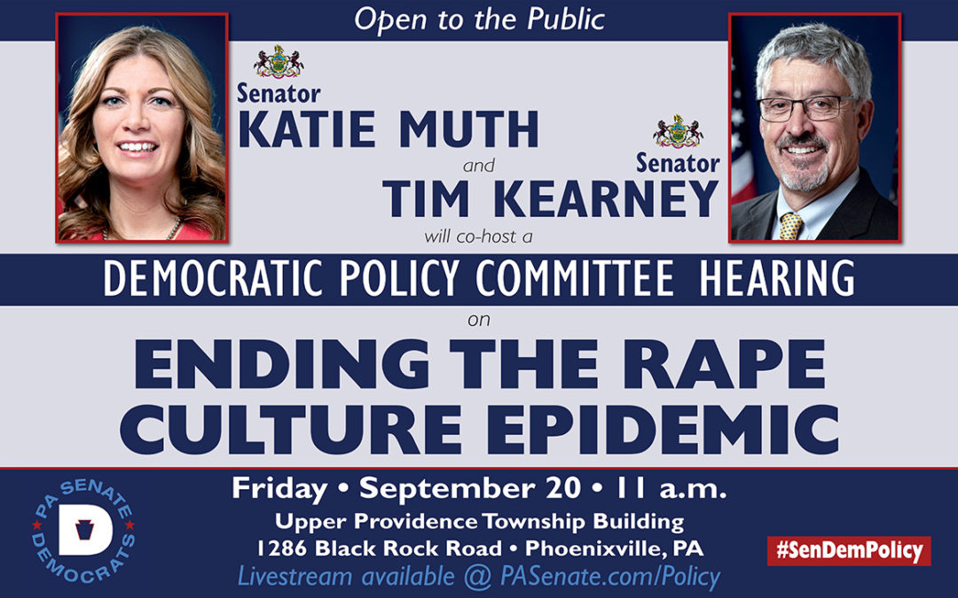 Policy Hearing to Address the Institutional and Societal Rape Culture Epidemic -September 20, 2019