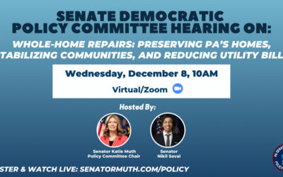 Senate Dems to Host Virtual Hearing on Legislation to Improve Home Repair and Weatherization Programs