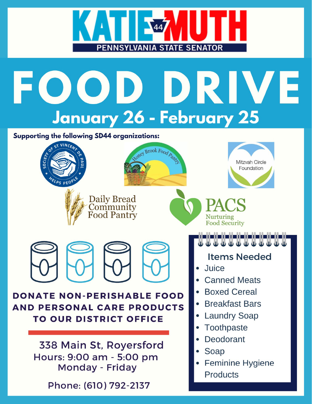 Food Drive - January - February 2022