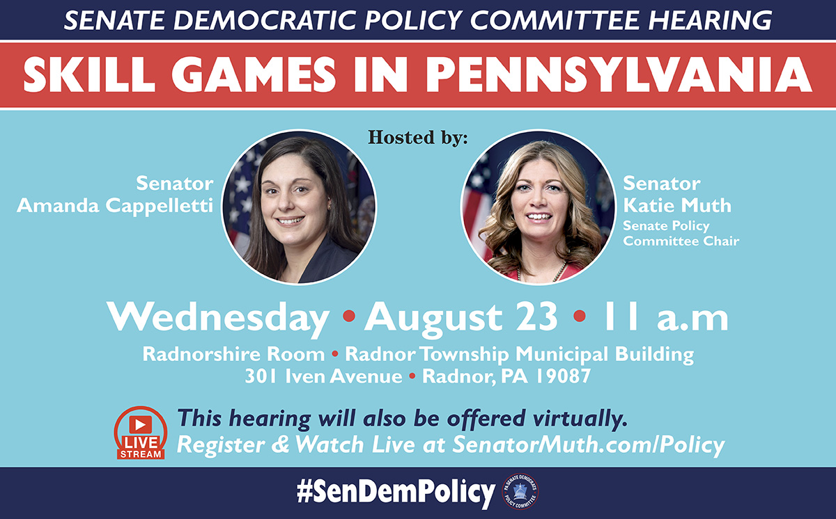 Policy Hearing - Skill Games in PA - August 23, 2023