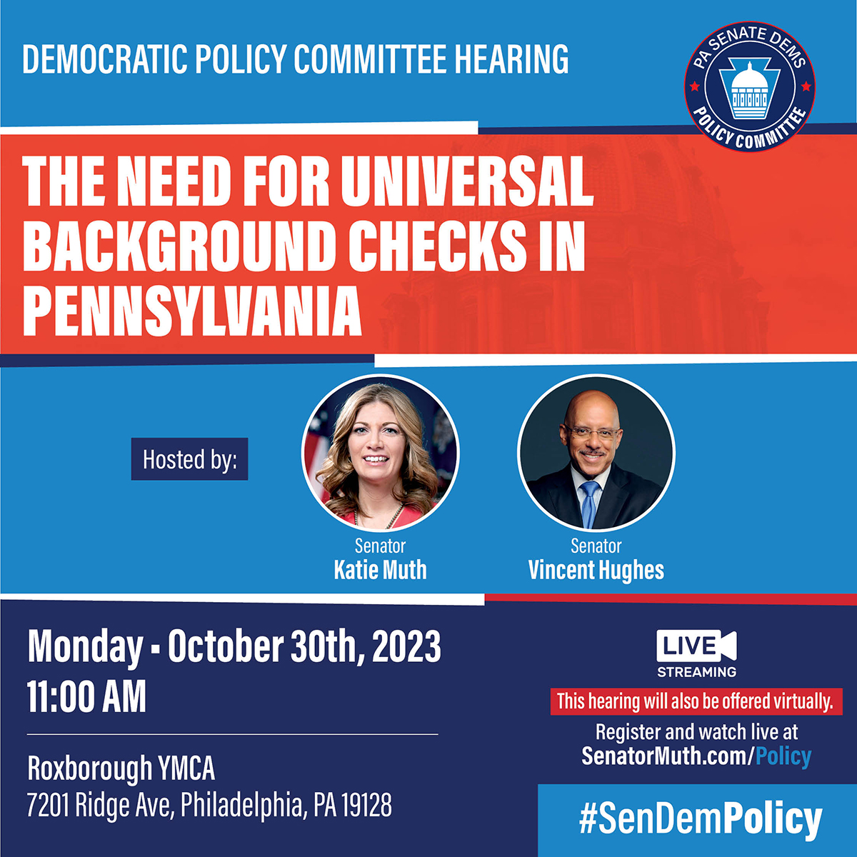 Policy Hearing - The Need for Universal Background Checks in Pennsylvania