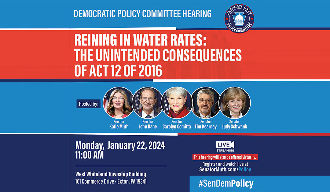 Policy Hearing: Reining in Water Rates: The Unintended Consequences of Act 12 of 2016